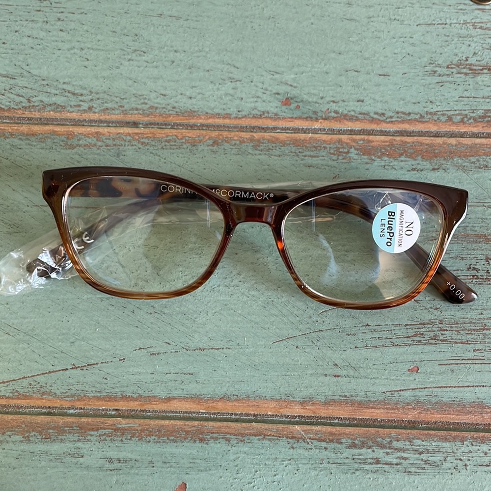 Corinne McCormack BluePro Lens Technology No Magnification Tortoise Brown